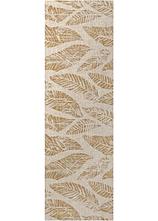 Waschbare Fußmatte mit Blättern in beige - bonprix