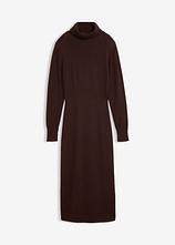 Strickkleid aus Merinowolle in braun von vorne - bonprix