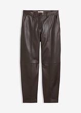 Lederhose aus Lammnappa in braun von vorne - bonprix