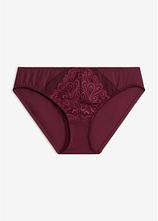 Slip mit zarter Spitze in lila von vorne - bonprix