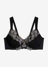 Minimizer-BH mit gepolsterten Trägern in schwarz von vorne - bonprix