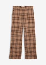 Marlenehose mit weichem Wollanteil in braun von vorne - bonprix