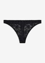 Ministring mit weichem Material in schwarz von vorne - bonprix