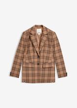 Blazer aus weichem Woll-Mix in braun von vorne - bonprix