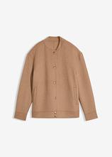 Blouson aus weichem Woll-Mix in braun von vorne - bonprix