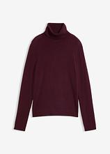Rollkragenpullover aus weichem Kaschmir-Mix mit Good Cashmere Standard® in rot von vorne - bonprix