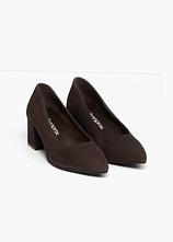 Pumps aus Leder in braun - bonprix