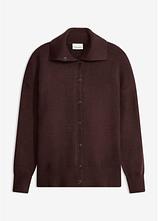 Lockere Strickjacke aus Viskose-Mix in braun von vorne - bonprix