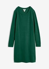 Strickkleid mit recycelter Baumwolle in grün von vorne - bonprix