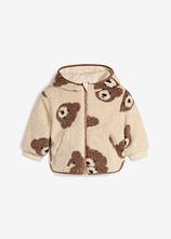 2-in-1 Baby Wendejacke mit kuscheligem Teddy-Fleece in beige von vorne - bonprix
