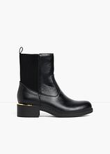 Boots mit Elastikeinsatz in schwarz - bonprix