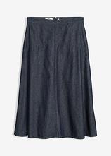 Jeansrock, Bio-Baumwolle in blau von vorne - bonprix