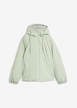 Gummierte, winddichte Outdoorjacke in grün von vorne - bonprix