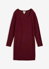 Strickkleid mit legerem Schnitt in rot von vorne - bonprix