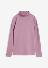 Langarmshirt mit  reiner Bio-Baumwolle in lila von vorne - bonprix