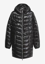 Steppjacke in Metallic-Optik in braun von vorne - bonprix