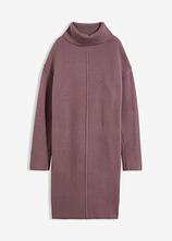 Strickkleid mit Ziernaht in lila von vorne - bonprix