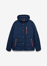 Wasserabweisende Funktions-Jacke mit abnehmbarer Kapuze in blau von vorne - bonprix