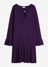 Strickkleid aus Viskose-Mix in lila von vorne - bonprix