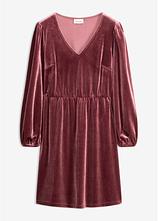 Jerseykleid aus softem Samt in rot von vorne - bonprix