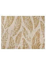 Waschbare Fußmatte mit Blättern in beige - bonprix