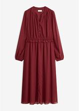 Chiffonkleid mit ausgestelltem Rock in rot von vorne - bonprix