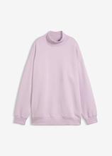 Sweatshirt mit Rollkragen in lila von vorne - bonprix