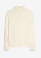 Rollkragenpullover in Regular-Fit in weiß von vorne - bonprix