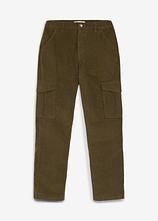 Thermo-Cargo-Cordhose in Regular-Fit mit Jerseyfutter in grün von vorne - bonprix