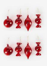 Weihnachtskugeln (8-tlg. Set) in rot - bonprix