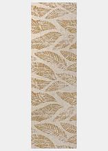 Waschbare Fußmatte mit Blättern in beige - bonprix