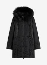 Steppmantel in schwarz von vorne - bonprix