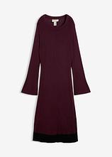Strickkleid aus softem Viskose-Mix in rot von vorne - bonprix