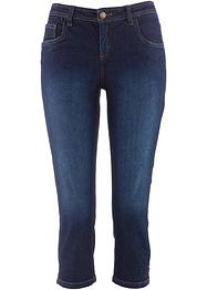 NEU Damen coole Stretch Capri Denim Jeans Bermudas brau blau blue Größe 38 40