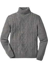 Rollkragenpullover mit Zopfmuster, bonprix