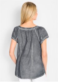 Cold-dyed-Bluse aus nachhaltiger Baumwolle, Kurzarm, bpc bonprix collection