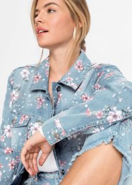 Jeansjacke mit Blumenprint, RAINBOW