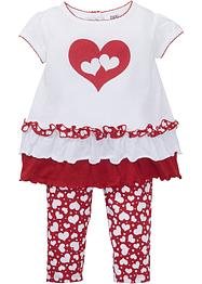 Baby T-Shirt + Leggings (2-tlg.) Bio-Baumwolle, bpc bonprix collection