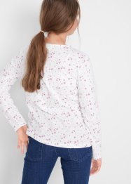 Mädchen Langarmshirt (3er Pack) aus Bio-Baumwolle, bpc bonprix collection