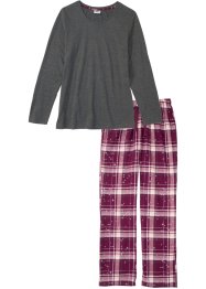 Pyjama mit Flanellhose, bpc bonprix collection