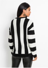 Oversize-Pullover mit Streifen, BODYFLIRT