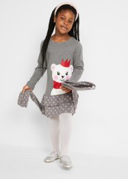 Mädchen Jerseykleid mit Schal (2-tlg.Set) Bio-Baumwolle, bpc bonprix collection
