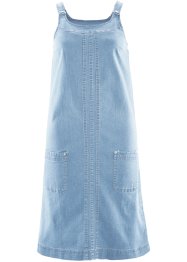 Baumwoll-Jeanskleid mit Latzträgern, knieumspielend, bpc bonprix collection