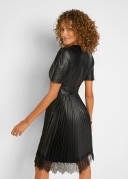 Lederimitat-Kleid mit Spitze, bpc selection premium