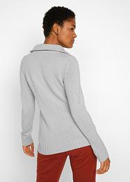 Troyer Pullover mit Zopfmuster, bpc bonprix collection