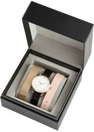 Uhr und austauschbare Armbänder (3-tlg.Set), bpc bonprix collection
