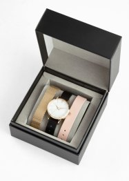Uhr und austauschbare Armbänder (3-tlg.Set), bpc bonprix collection