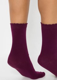 Socken mit Wellenkante (5er Pack) mit Bio-Baumwolle, bpc bonprix collection