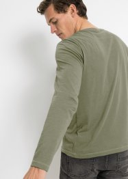 Langarmshirt in Slub-Yarn Qualität Slim Fit, (2er Pack), RAINBOW
