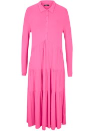 Lässiges Jersey-Kleid mit Polokragen und Volants, bpc bonprix collection